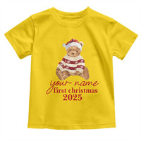Personalised My First Christmas Toddler T Shirt Custom Name Newborn Baby 1st Xmas - Wonder Print Shop
