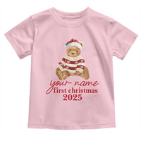 Personalised My First Christmas Toddler T Shirt Custom Name Newborn Baby 1st Xmas - Wonder Print Shop