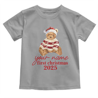 Personalised My First Christmas Toddler T Shirt Custom Name Newborn Baby 1st Xmas - Wonder Print Shop