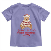 Personalised My First Christmas Toddler T Shirt Custom Name Newborn Baby 1st Xmas - Wonder Print Shop