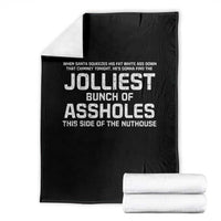 Funny Christmas Throw Blanket Jolliest Bunch of A-Holes Xmas Vacation - Wonder Print Shop