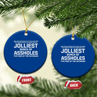 Funny Christmas Ceramic Ornament Jolliest Bunch of A-Holes Xmas Vacation - Wonder Print Shop