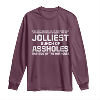 Funny Christmas Long Sleeve Shirt Jolliest Bunch of A-Holes Xmas Vacation - Wonder Print Shop