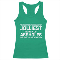 Funny Christmas Racerback Tank Top Jolliest Bunch of A-Holes Xmas Vacation - Wonder Print Shop