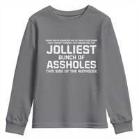 Funny Christmas Youth Sweatshirt Jolliest Bunch of A-Holes Xmas Vacation - Wonder Print Shop