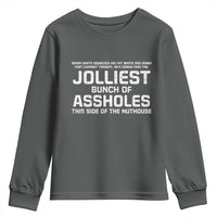 Funny Christmas Youth Sweatshirt Jolliest Bunch of A-Holes Xmas Vacation - Wonder Print Shop