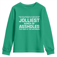 Funny Christmas Youth Sweatshirt Jolliest Bunch of A-Holes Xmas Vacation - Wonder Print Shop