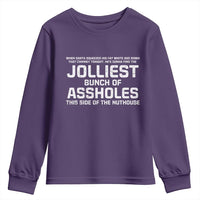 Funny Christmas Youth Sweatshirt Jolliest Bunch of A-Holes Xmas Vacation - Wonder Print Shop
