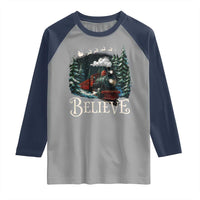 Polar Express Raglan Shirt Christmas Believe - Wonder Print Shop