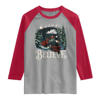 Polar Express Raglan Shirt Christmas Believe - Wonder Print Shop