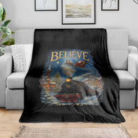 Polar Express Throw Blanket Retro Vintage Christmas Believe - Wonder Print Shop