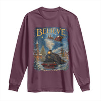 Polar Express Long Sleeve Shirt Retro Vintage Christmas Believe - Wonder Print Shop