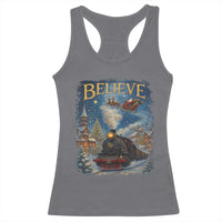Polar Express Racerback Tank Top Retro Vintage Christmas Believe - Wonder Print Shop