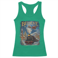 Polar Express Racerback Tank Top Retro Vintage Christmas Believe - Wonder Print Shop