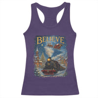 Polar Express Racerback Tank Top Retro Vintage Christmas Believe - Wonder Print Shop