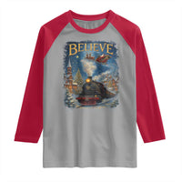 Polar Express Raglan Shirt Retro Vintage Christmas Believe - Wonder Print Shop