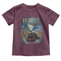 Polar Express Toddler T Shirt Retro Vintage Christmas Believe - Wonder Print Shop