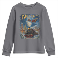 Polar Express Youth Sweatshirt Retro Vintage Christmas Believe - Wonder Print Shop