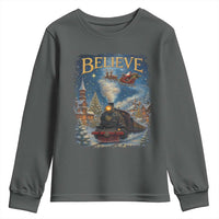 Polar Express Youth Sweatshirt Retro Vintage Christmas Believe - Wonder Print Shop