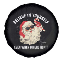 Vintage Christmas Santa Claus Face Spare Tire Cover Retro Believe In Yourself Funny Motivational - Wonder Print Shop