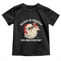 Vintage Christmas Santa Claus Face Toddler T Shirt Retro Believe In Yourself Funny Motivational - Wonder Print Shop