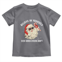 Vintage Christmas Santa Claus Face Toddler T Shirt Retro Believe In Yourself Funny Motivational - Wonder Print Shop