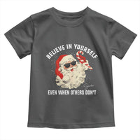 Vintage Christmas Santa Claus Face Toddler T Shirt Retro Believe In Yourself Funny Motivational - Wonder Print Shop