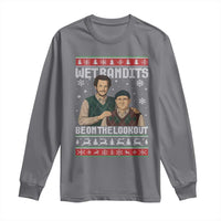 Ugly Christmas Movie Long Sleeve Shirt Funny Wet Bandits Home Xmas Alone - Wonder Print Shop