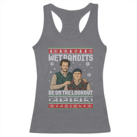 Ugly Christmas Movie Racerback Tank Top Funny Wet Bandits Home Xmas Alone - Wonder Print Shop