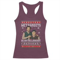Ugly Christmas Movie Racerback Tank Top Funny Wet Bandits Home Xmas Alone - Wonder Print Shop