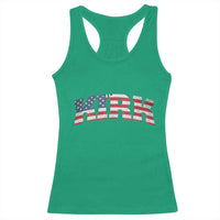 Kirk Racerback Tank Top American Flag Charlie Kirk Last Name Surname Team - Wonder Print Shop