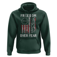 Freedom Over Fear Hoodie Vintage US American Flag - Wonder Print Shop