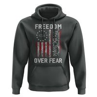 Freedom Over Fear Hoodie Vintage US American Flag - Wonder Print Shop
