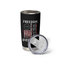 Freedom Over Fear Tumbler Cup Vintage US American Flag - Wonder Print Shop