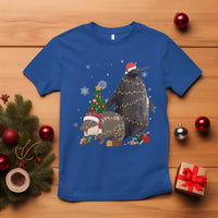 Christmas Pesto and Moo Deng Friendship T Shirt King Penguin Baby Hippo Viral Meme - Wonder Print Shop