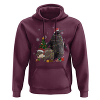 Christmas Pesto and Moo Deng Friendship Hoodie King Penguin Baby Hippo Viral Meme