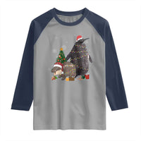 Christmas Pesto and Moo Deng Friendship Raglan Shirt King Penguin Baby Hippo Viral Meme