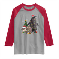 Christmas Pesto and Moo Deng Friendship Raglan Shirt King Penguin Baby Hippo Viral Meme