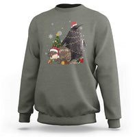Christmas Pesto and Moo Deng Friendship Sweatshirt King Penguin Baby Hippo Viral Meme - Wonder Print Shop