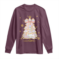 Christmas Tree Bow Long Sleeve Shirt Gift For Her