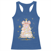 Christmas Tree Bow Racerback Tank Top Gift For Her