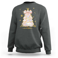 Christmas Tree Bow Sweatshirt Gift For Her - Wonder Print Shop