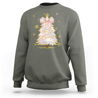 Christmas Tree Bow Sweatshirt Gift For Her - Wonder Print Shop