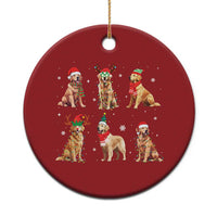 Golden Retriever Xmas Christmas Ornament Gift for Dog Lover Happy New Year Dog Xmas Lights - Wonder Print Shop