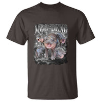 Moo Deng T Shirt Cute Baby Hippo Hippo Lover Bouncy Pig in Thai Hippopotamus - Wonder Print Shop