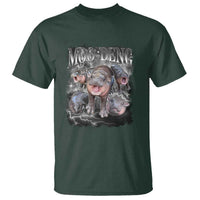 Moo Deng T Shirt Cute Baby Hippo Hippo Lover Bouncy Pig in Thai Hippopotamus - Wonder Print Shop