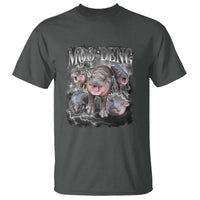 Moo Deng T Shirt Cute Baby Hippo Hippo Lover Bouncy Pig in Thai Hippopotamus - Wonder Print Shop