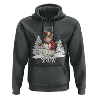 Christmas Let It Snow Hoodie Funny Snowman Snowflakes Xmas Tree
