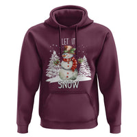 Christmas Let It Snow Hoodie Funny Snowman Snowflakes Xmas Tree