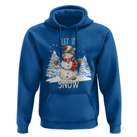 Christmas Let It Snow Hoodie Funny Snowman Snowflakes Xmas Tree